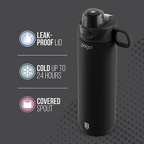 26 oz Vacuum Insulated Stainless Steel Water Bottle with Leak Proof Chug Lid and Silicone Carry Loop V20810