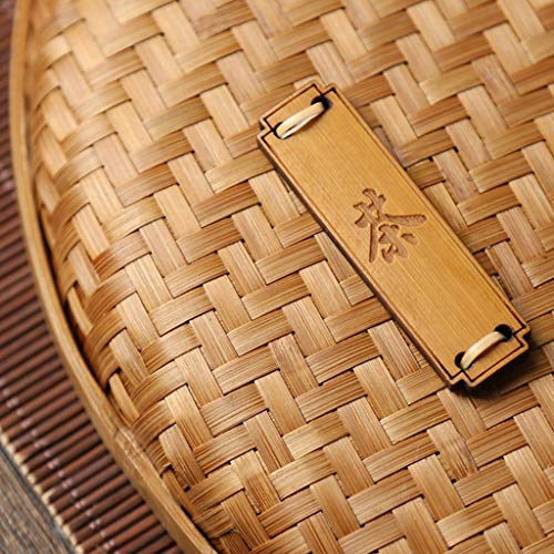 8 Inch Round Rattan Storage Basket with Lid M130