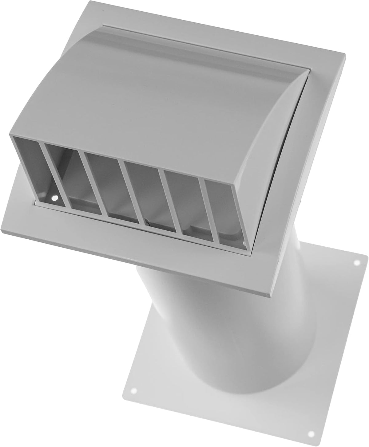 White Louvered Dryer Vent Hood with Pipe and Duct Connector, Pack of 2 X83013