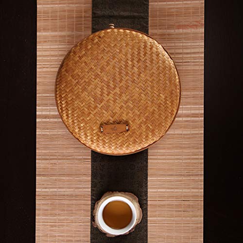 8 Inch Round Rattan Storage Basket with Lid M130