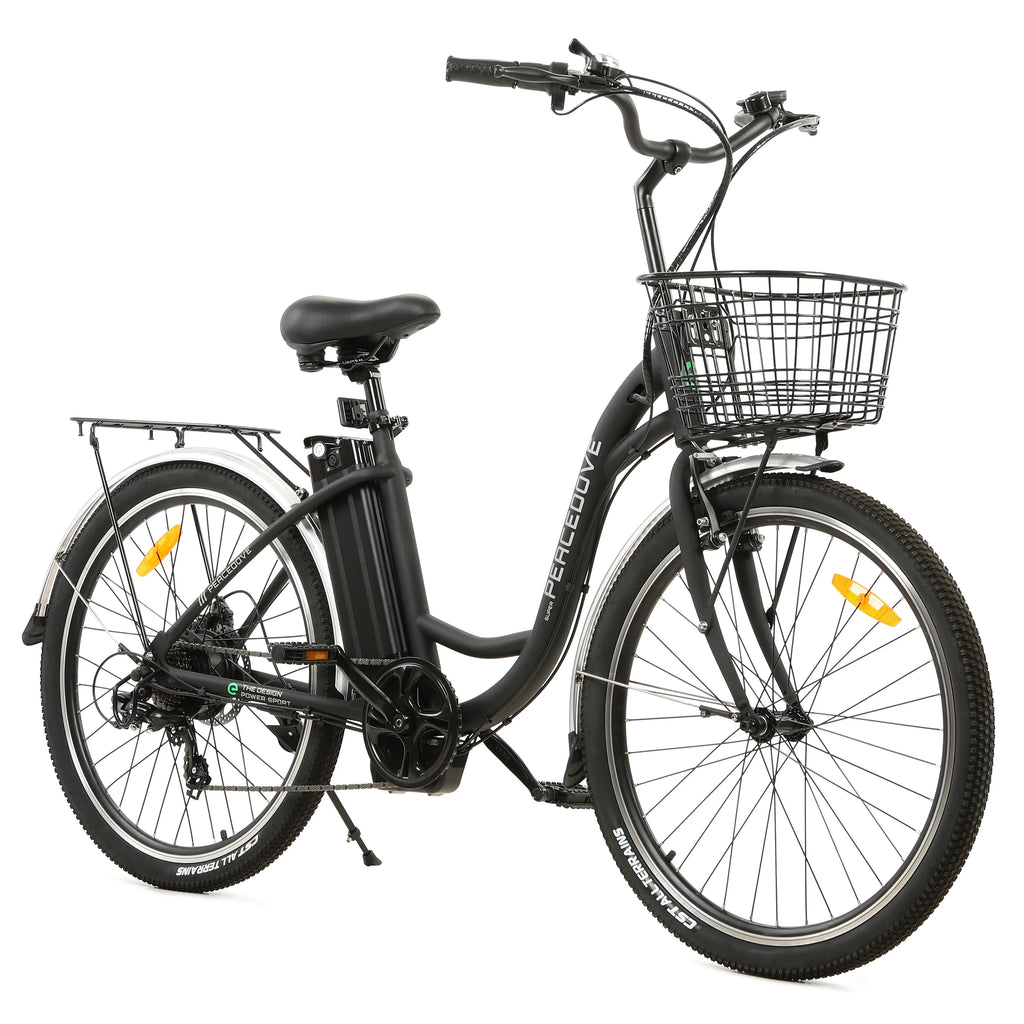 350 W 26" Step Through Electric Bicycle with Basket C3541