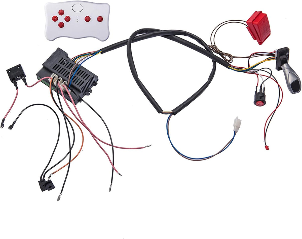 24 Volt Electric Car Wires and Switch Kit with 2.4G Remote Control and Receiver Pack of 2 E5991