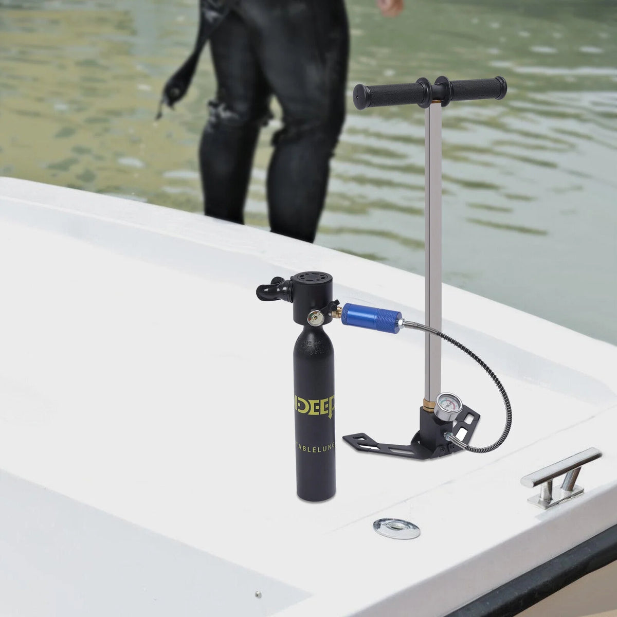 0.5L Oxygen Tank 4500PSI High Pressure Pump Mini Scuba Diving Equipment Tool Kit J9517