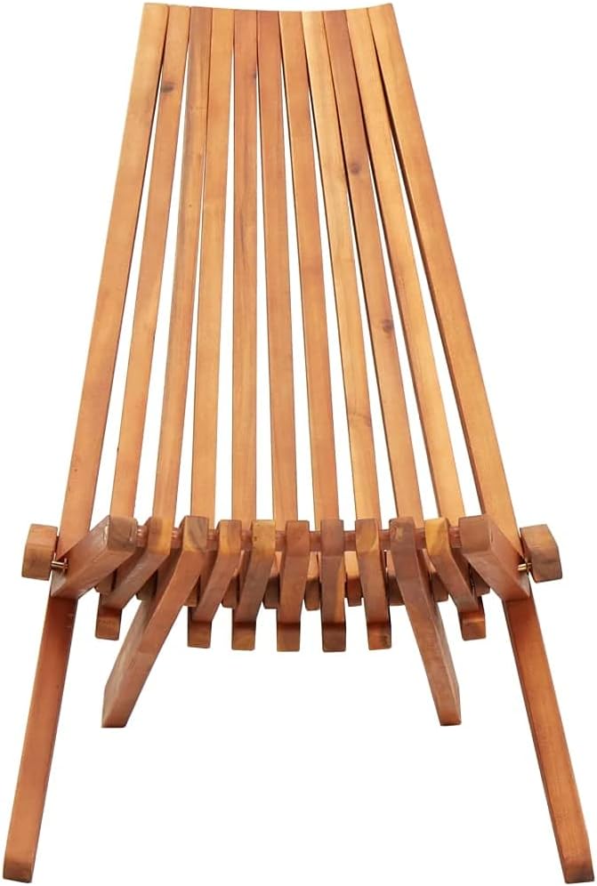 Solid Acacia Wood Folding Outdoor Lounge Chair O59657