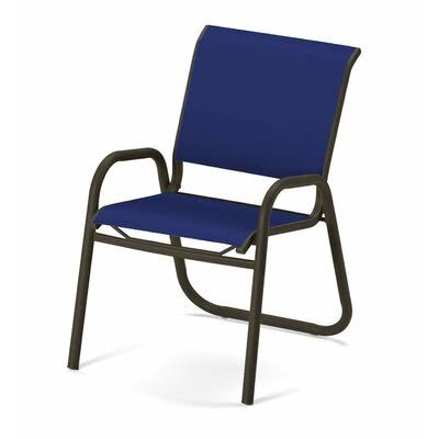 Stacking Patio Dining Chair Textured Beachwood Atlantis W9883