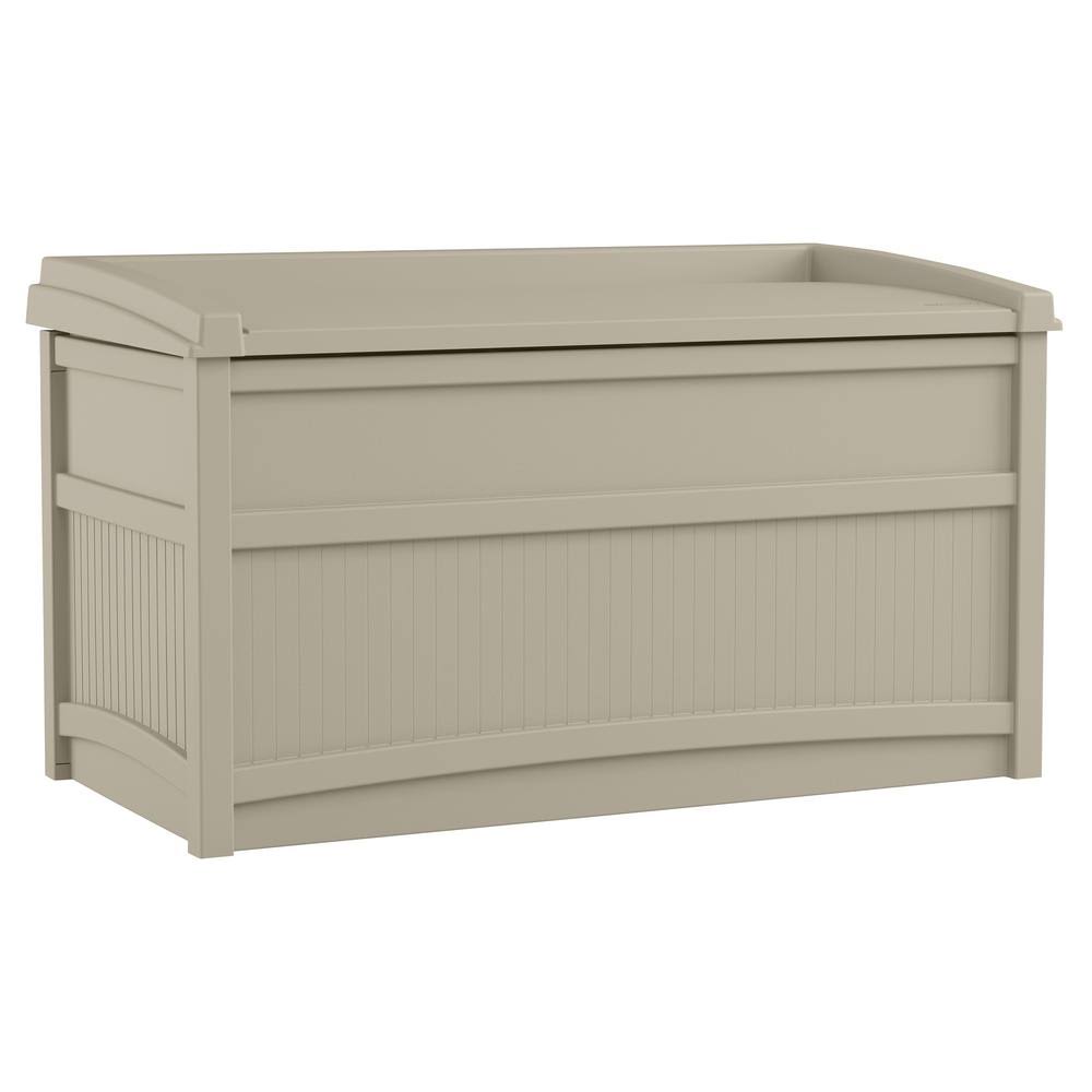 Gray 50 gallon Deck Storage Box with Seat I433173