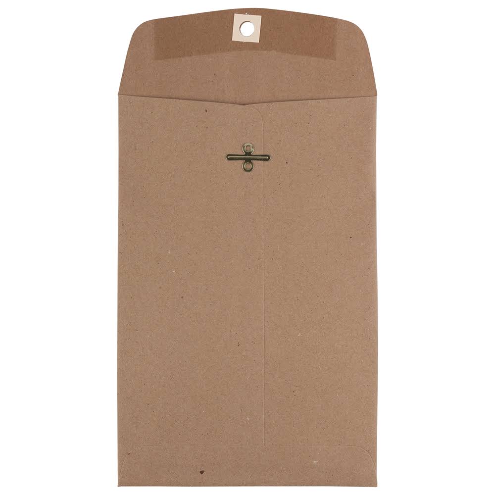 6 x 9 Brown Kraft Paper Catalog Envelopes with Clasp Closure, 100/Pack O271884