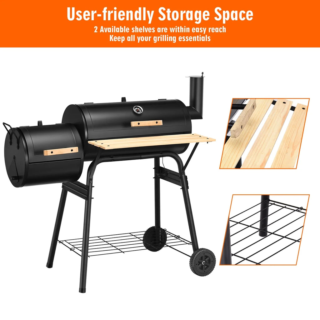 Outdoor Charcoal BBQ Grill Smoker M16425