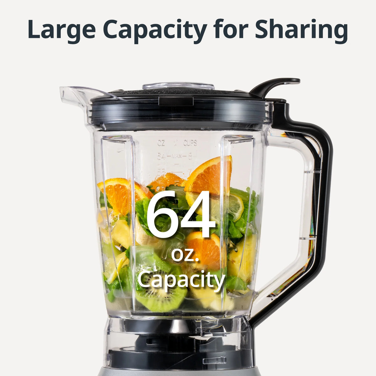 64oz Countertop and Personal Blender, 3 Speeds Pulse, Black F3623