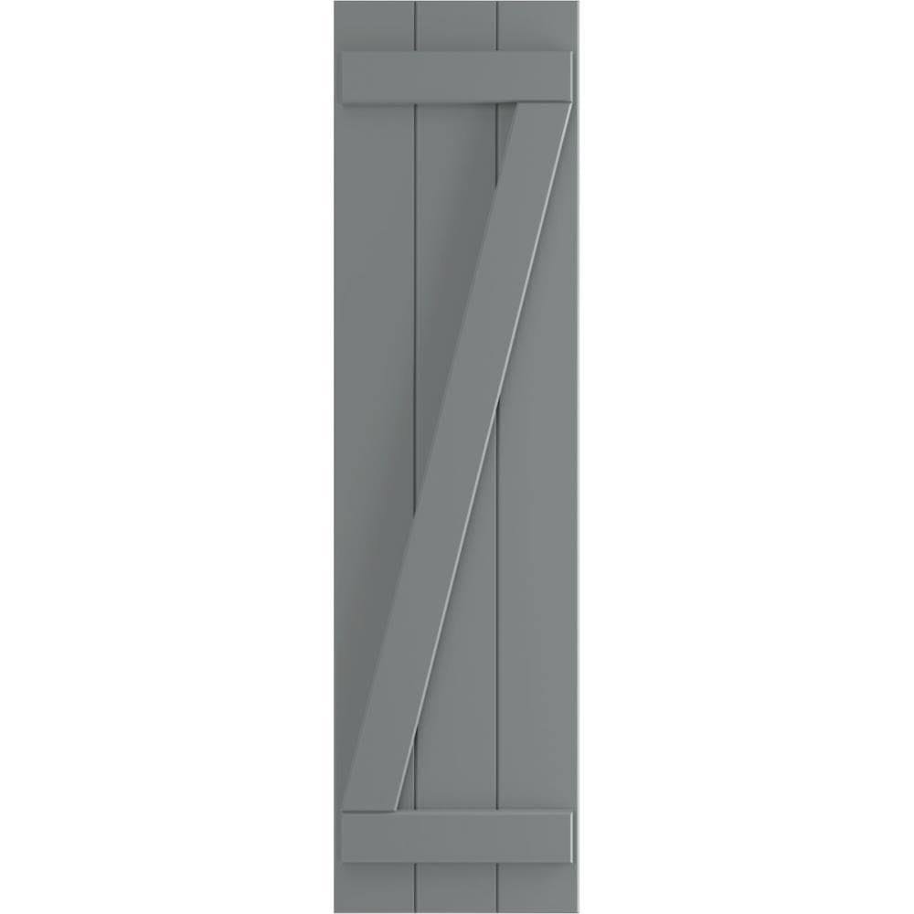 16 1/8x22W x 39x22H PVC Board-n-Batten Shutters with Z-Bar D901984