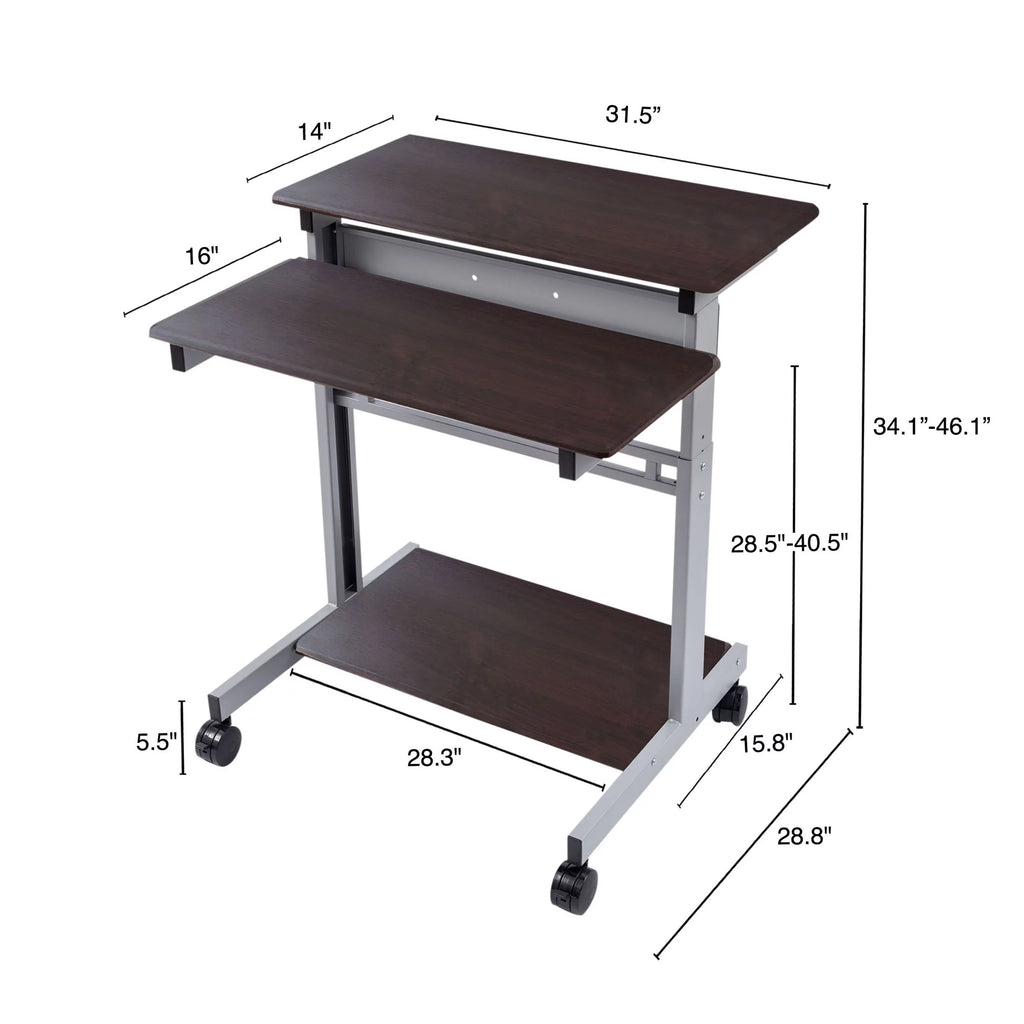 Adjustable Height Two Tier Standing Desk Workstation Y793501