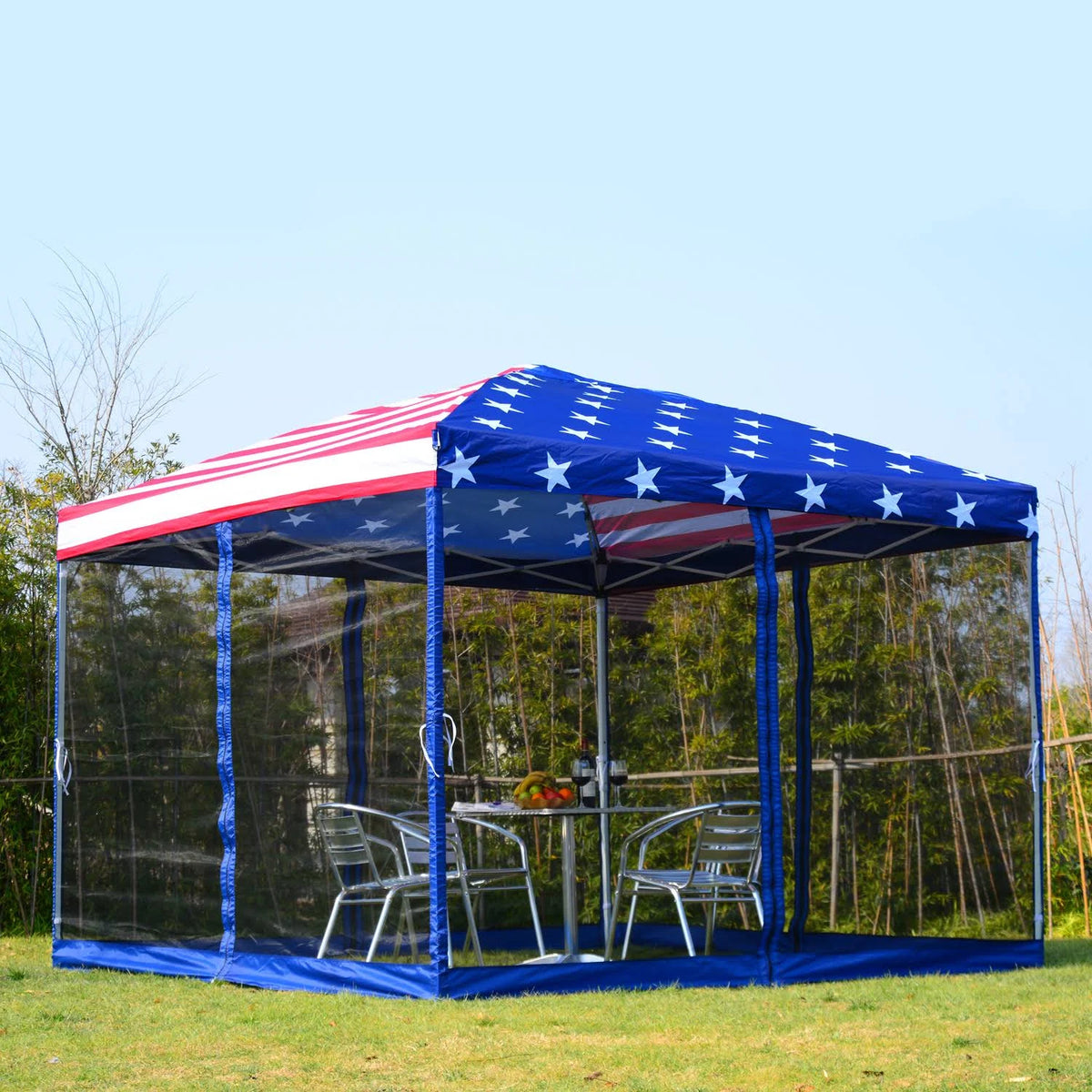 10 x 10 Pop-Up Canopy Tent with Mesh Walls B519801