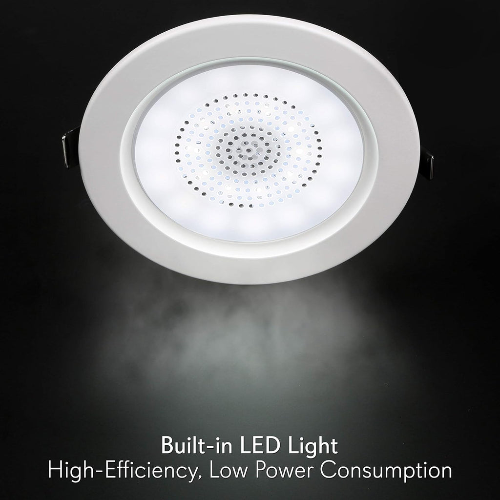 3.5” 2-Way Full Range Bluetooth Ceiling Wall Mount Speakers with LED Light Aluminum Frame Housing X451
