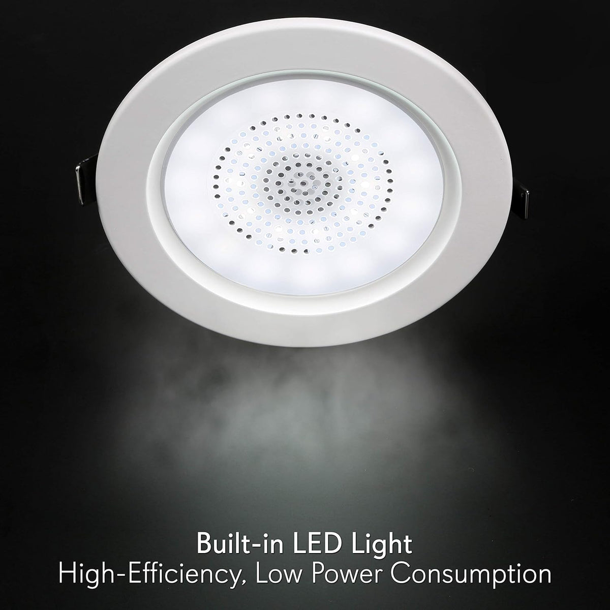 3.5” 2-Way Full Range Bluetooth Ceiling Wall Mount Speakers with LED Light Aluminum Frame Housing X451