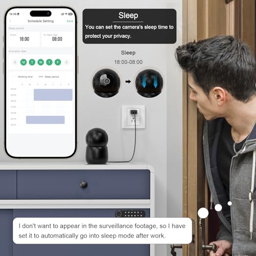 2 Pack 2k 360 Indoor Pet Camera with Night Vision N6918