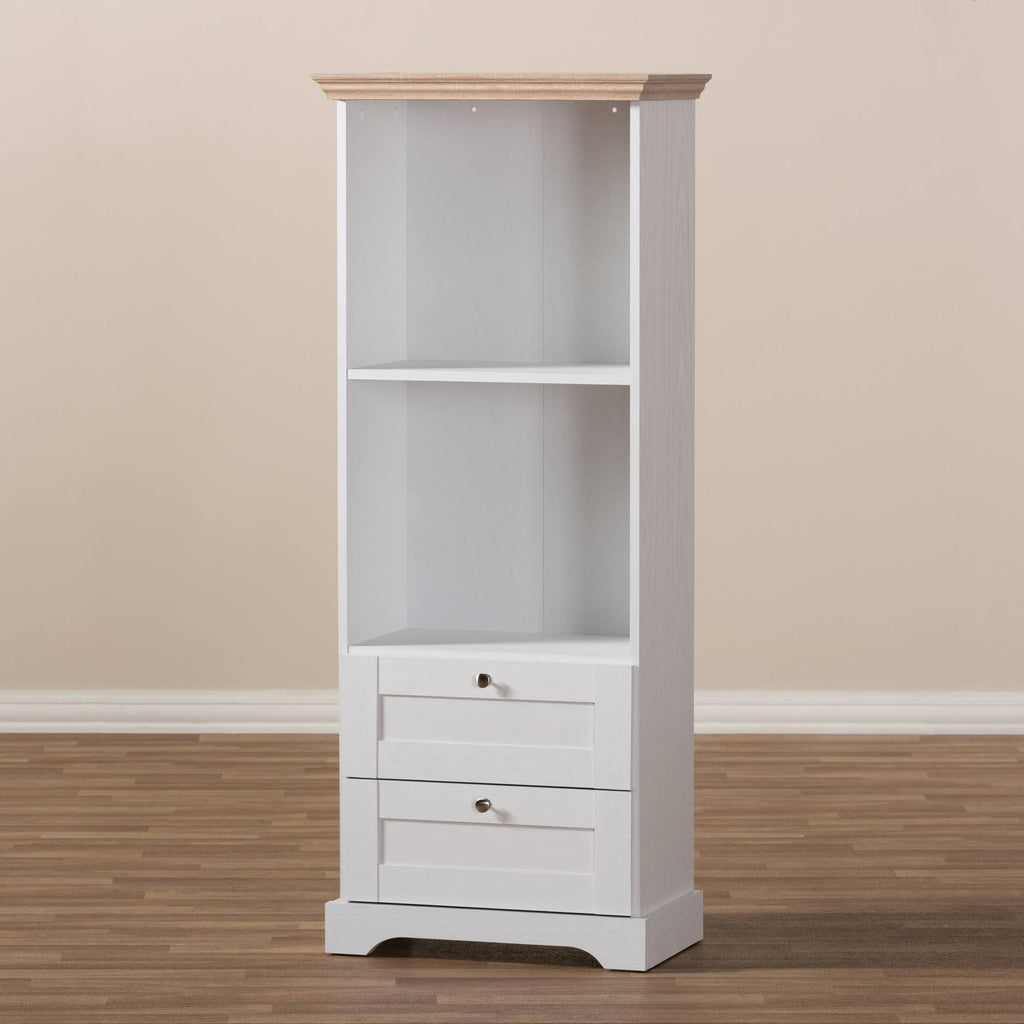 Oak White Two Tone Bookcase F640