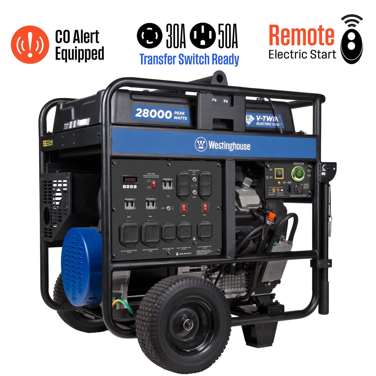 28000 Peak Watt Portable Generator with CO Sensor B5364