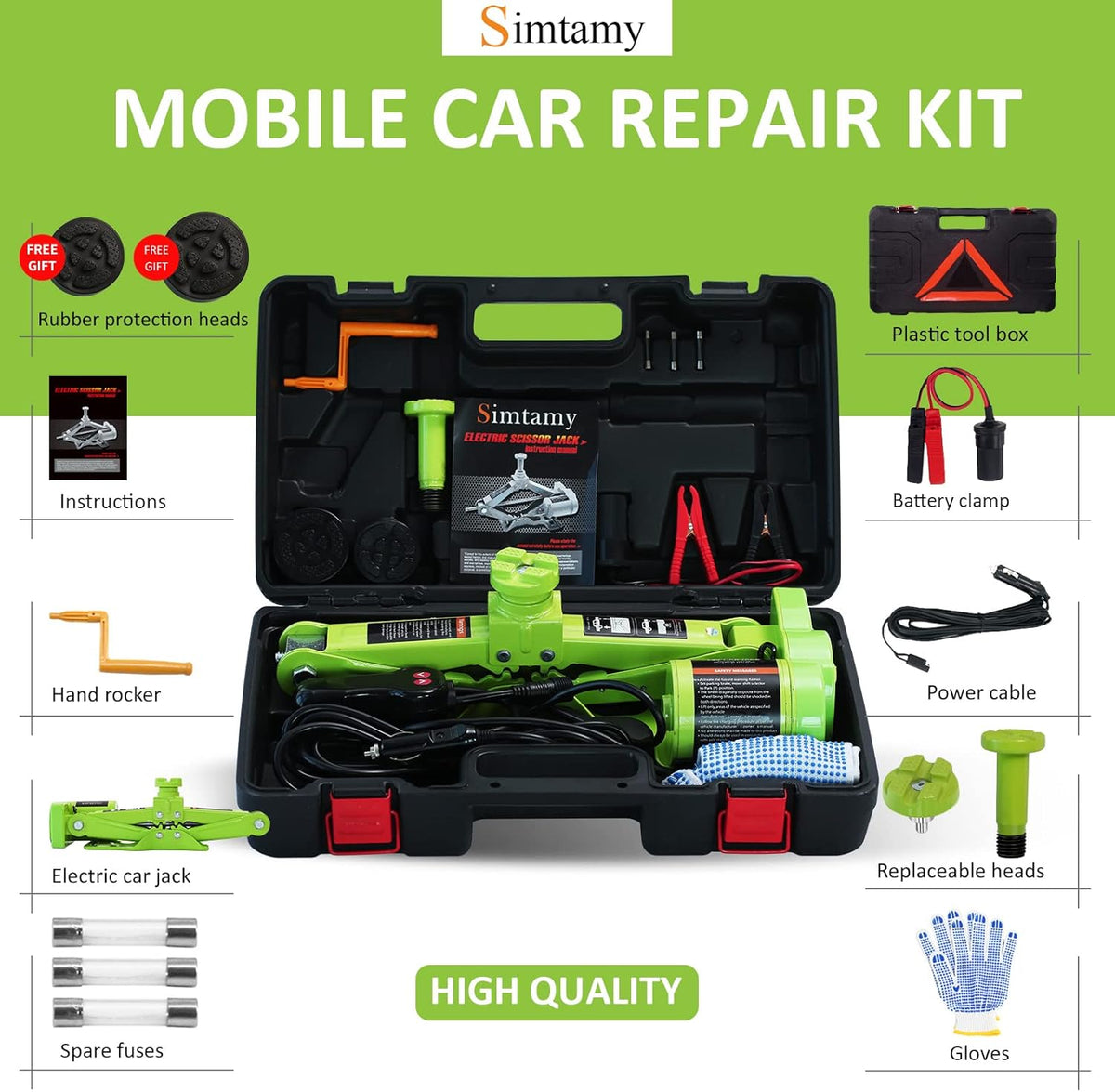 Electric Car Jack 3 Ton 12V Scissor Jack A118063