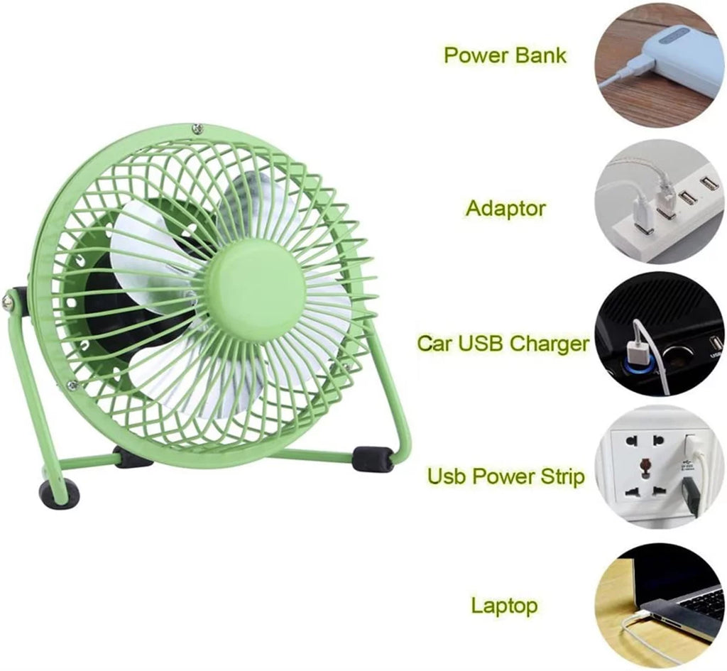 4-inch Mini Metal USB Desk Fan I5407