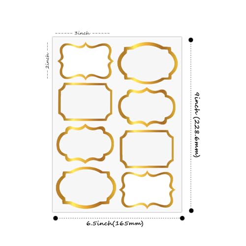 Gold Name Tag Stickers 2x3 inch 200 Pcs P896206