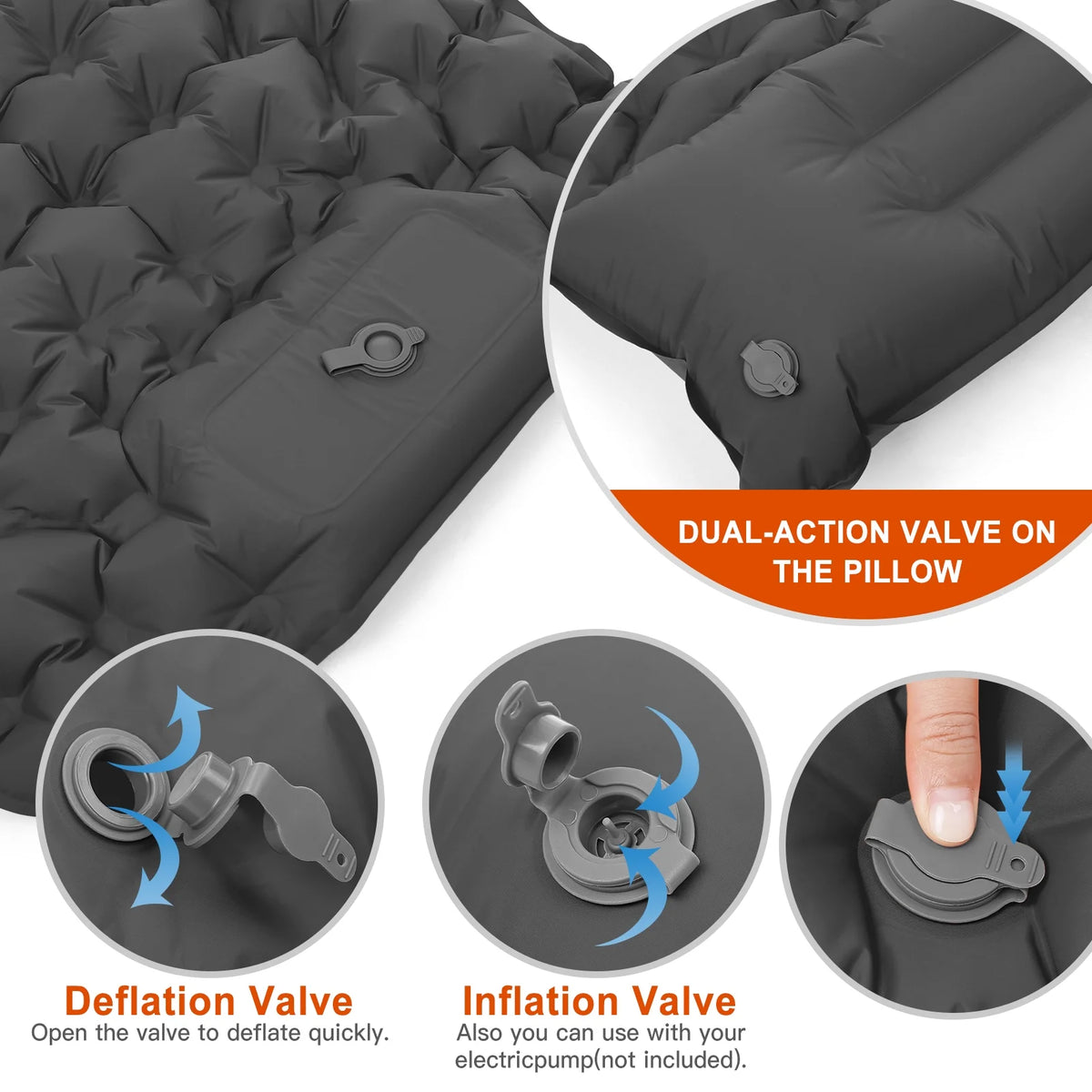Ultralight Inflatable Camping Sleeping Pad with Pillow A3000