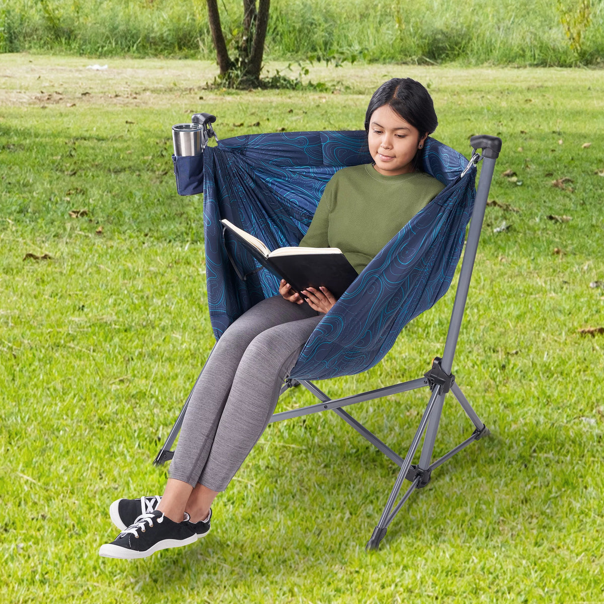 Portable Nylon Hammock Camping Chair C9983