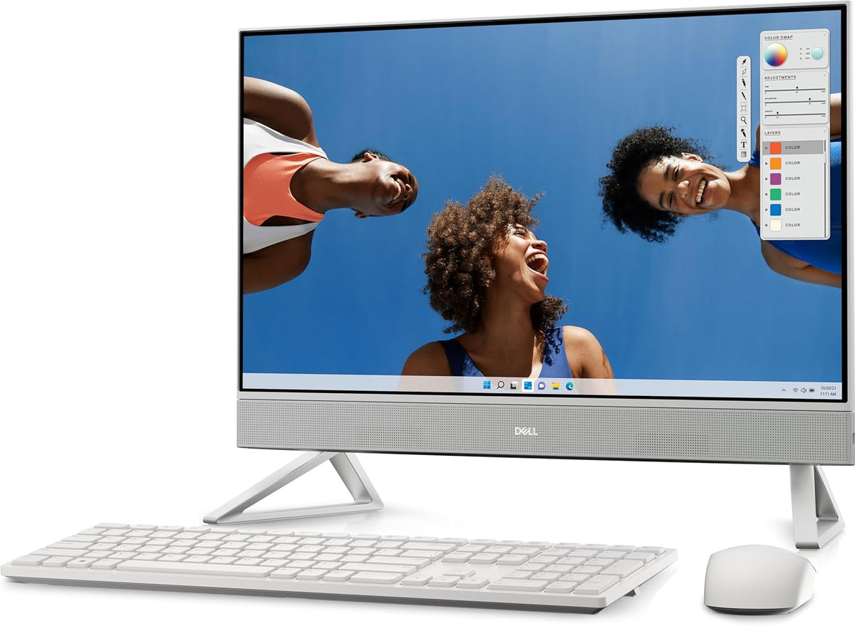 23.8" FHD Touchscreen All-in-One Desktop, 13th Gen Intel Core i7, 16GB RAM, 512GB NVMe SSD + 1TB HDD, White U41691