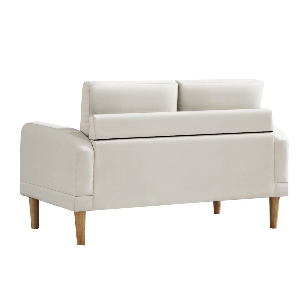 50" Beige Upholstered 2-Seater Loveseat Sofa H527