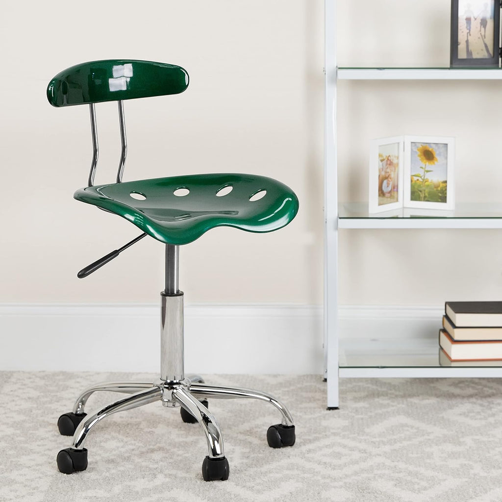 Adjustable Swivel Chair Bright Blue Q432665
