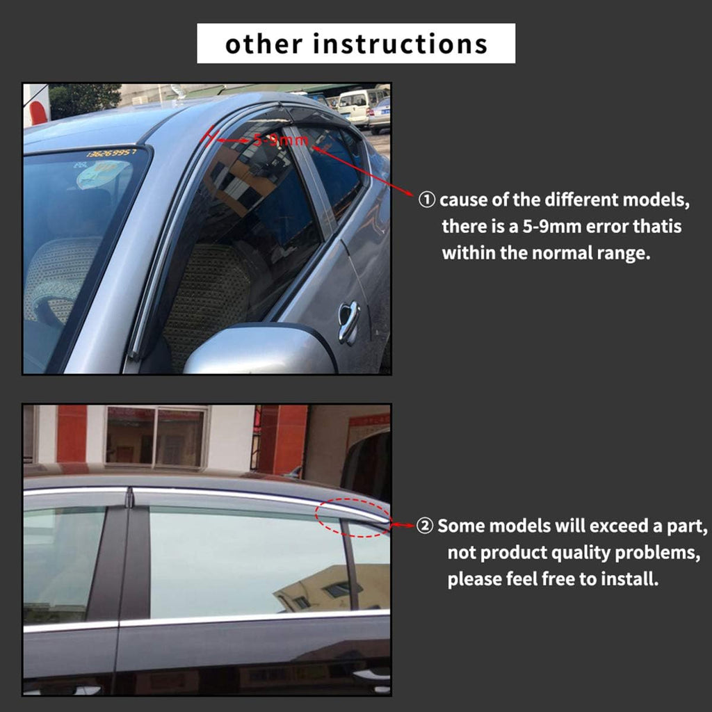 Smoke Tape-On Outside Window Visors Pack of 2 K4311