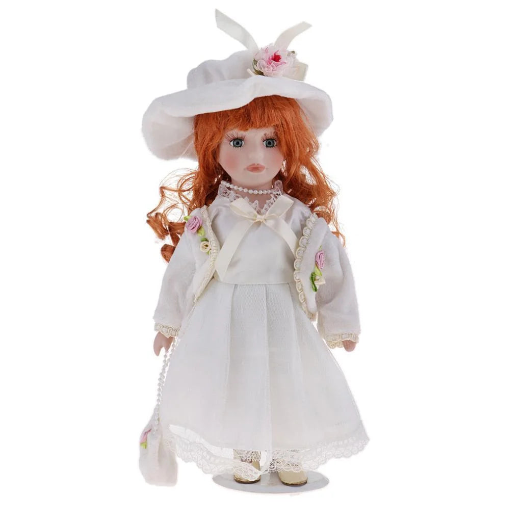 12inch Porcelain Doll with Stand L339163