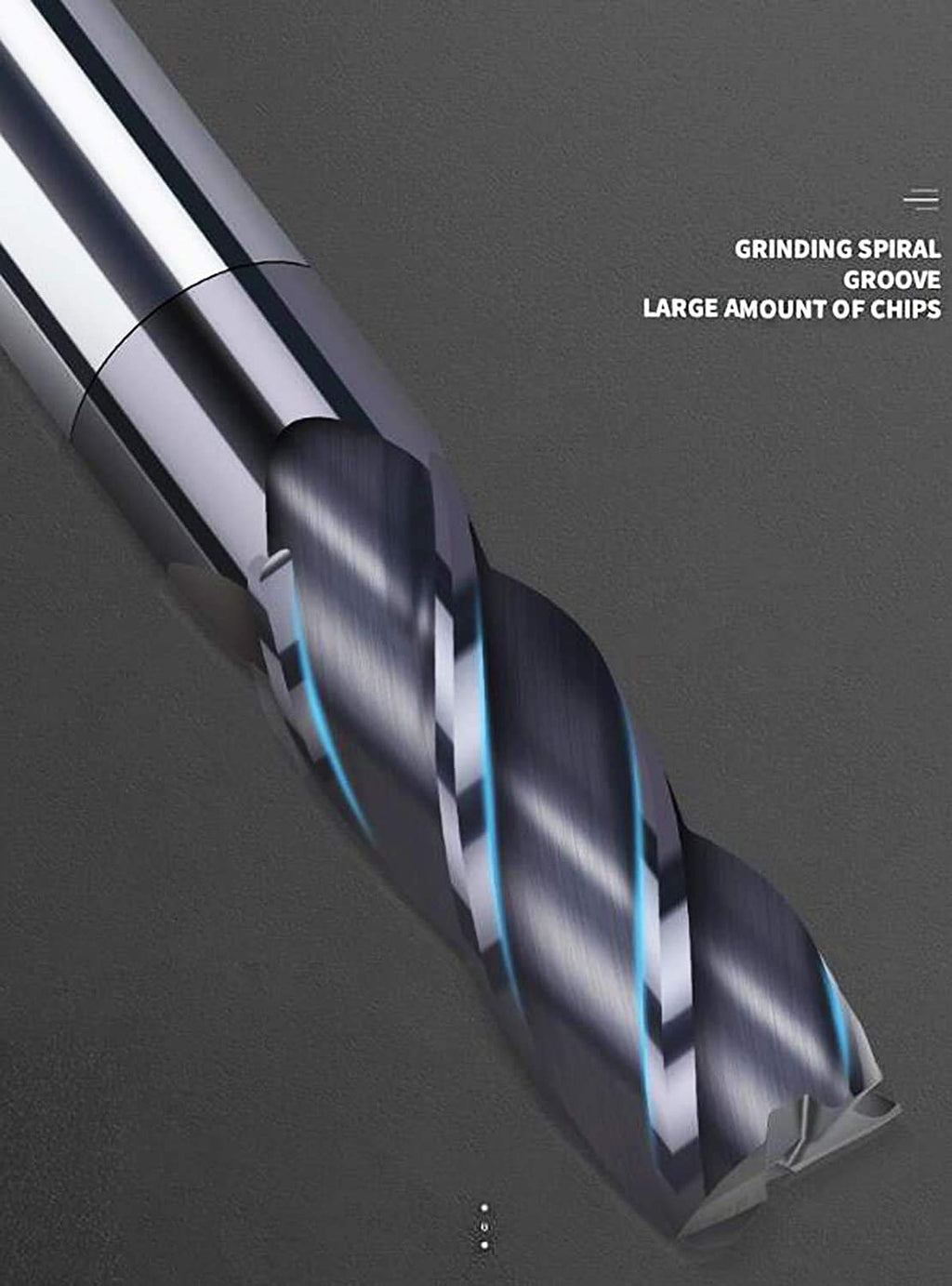 1/2 Carbide Square End Mill Bits Set 4 Flute AlTiN Coating B7459