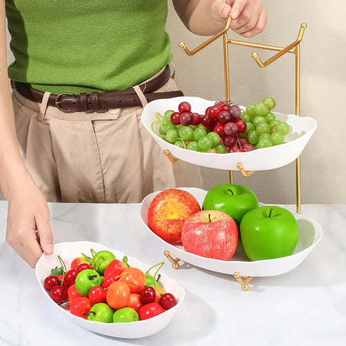 3 Tier Acrylic Fruit Bowl with Metal Rack I13240