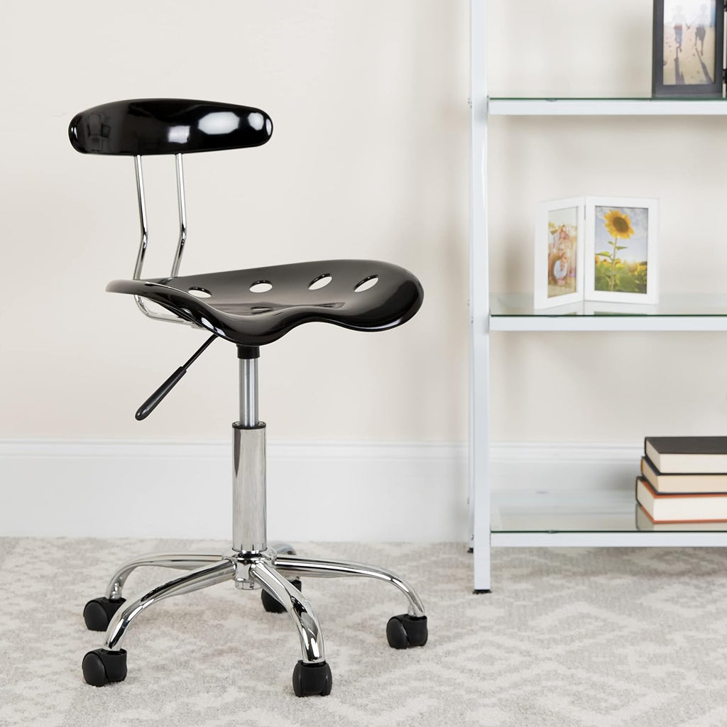 Adjustable Swivel Chair Bright Blue Q432665