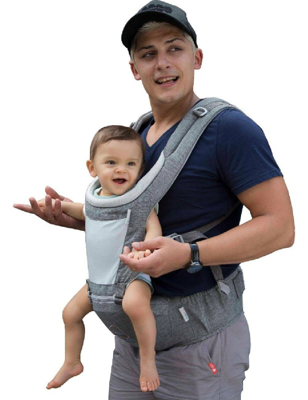 Ergonomic Baby Carrier with Hip Seat D634680