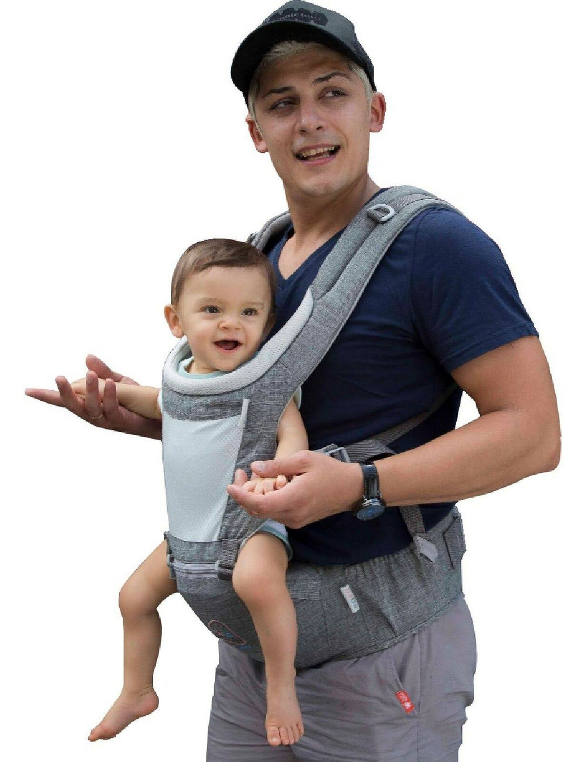 Ergonomic Baby Carrier with Hip Seat D634680