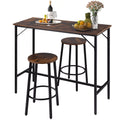 Rustic Brown 3 Piece Bar Table and Chairs Set P17076