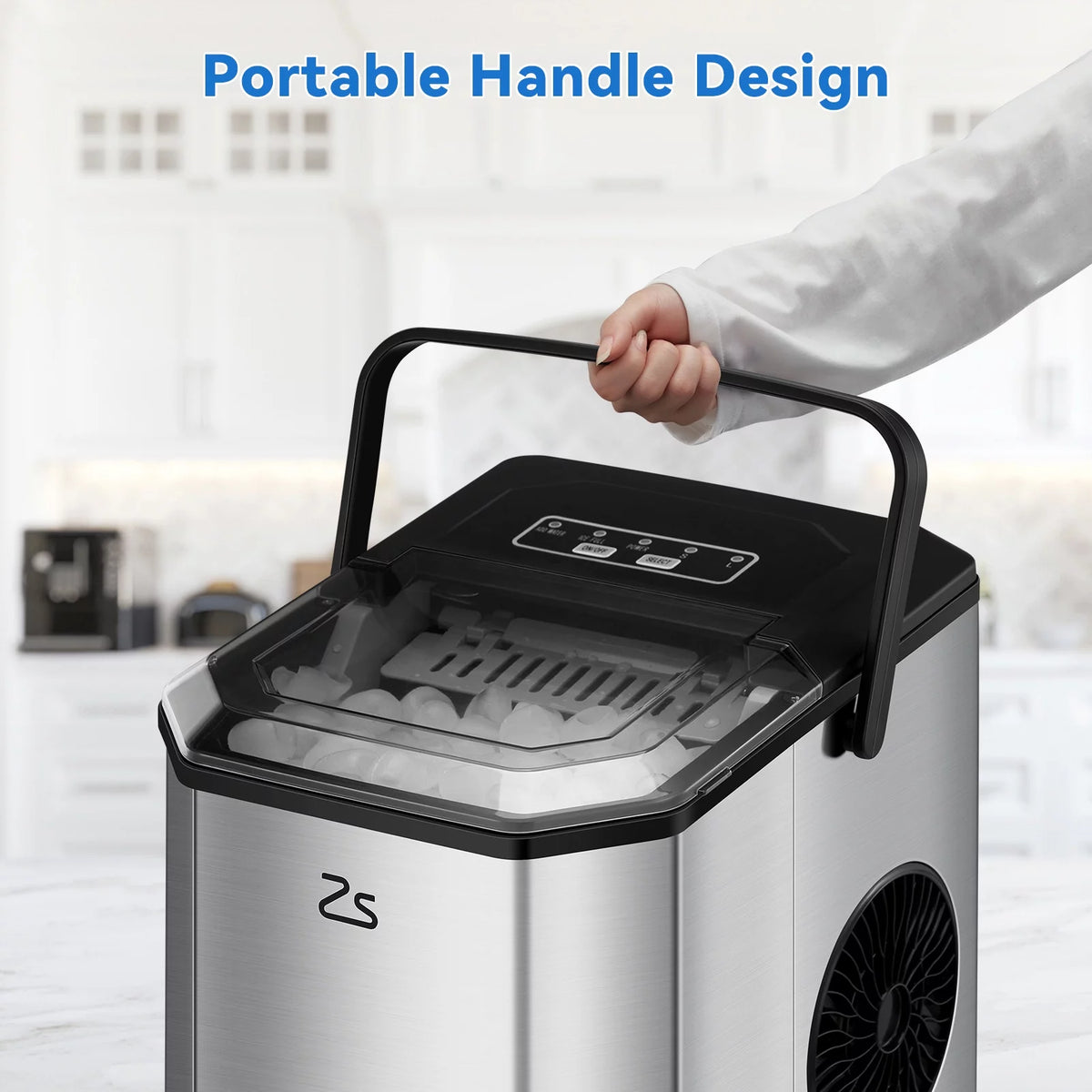 Countertop Nugget Ice Maker with Self-cleaning D591