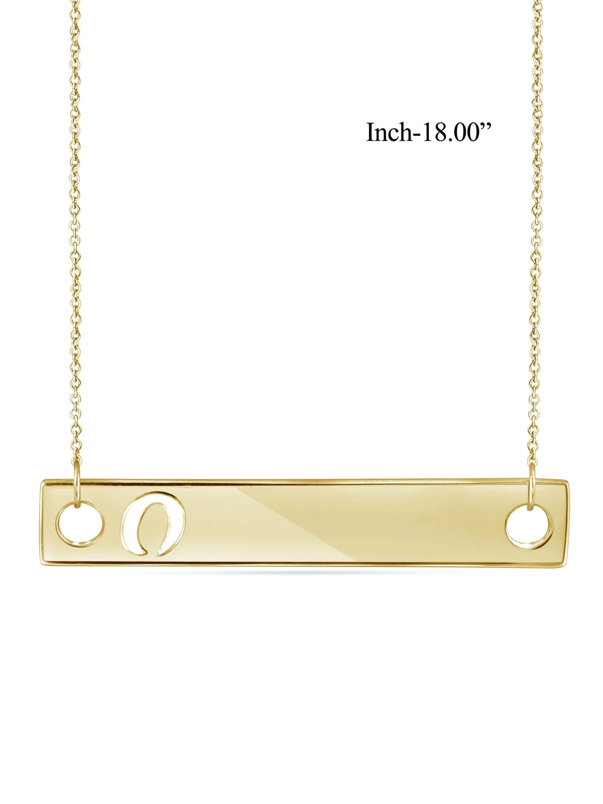 14K Gold Over Silver Bar Necklace K149