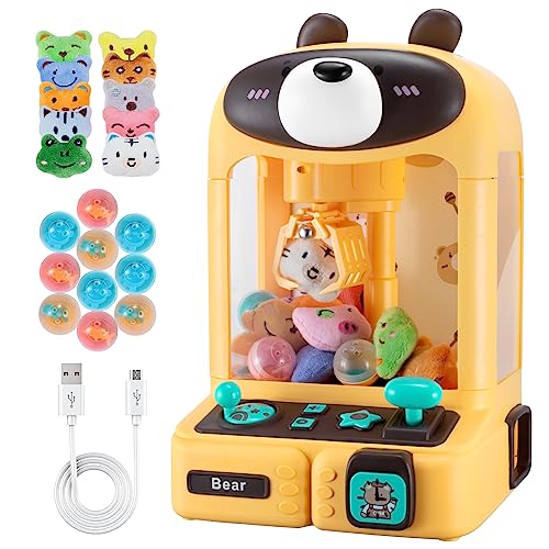 Claw Machine with Plush Toys Adjustable Sounds and Music Pink S5318