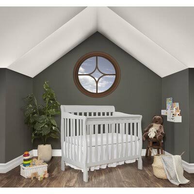 4-in-1 Convertible Mini Crib, Gray V68946