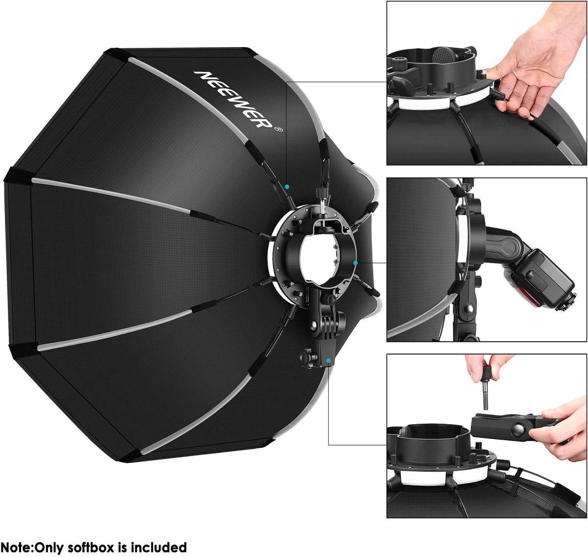 26 inches Octagonal Softbox with S-Type Bracket Mount and Carrying Case N217