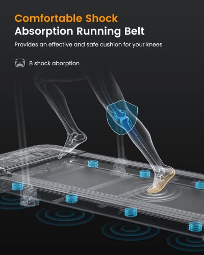 2 in 1 Under Desk Treadmill, 2.5HP Folding Electric Treadmill with Remote Control O83983