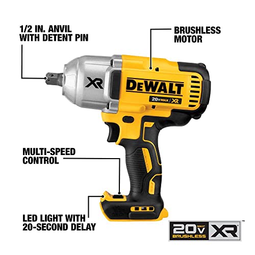 20V Max Brushless High Torque 1/2-Inch Cordless Impact Wrench Kit L841557