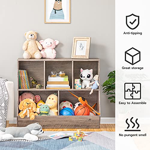 Kids Bookshelf Toy Storage Cubby T489