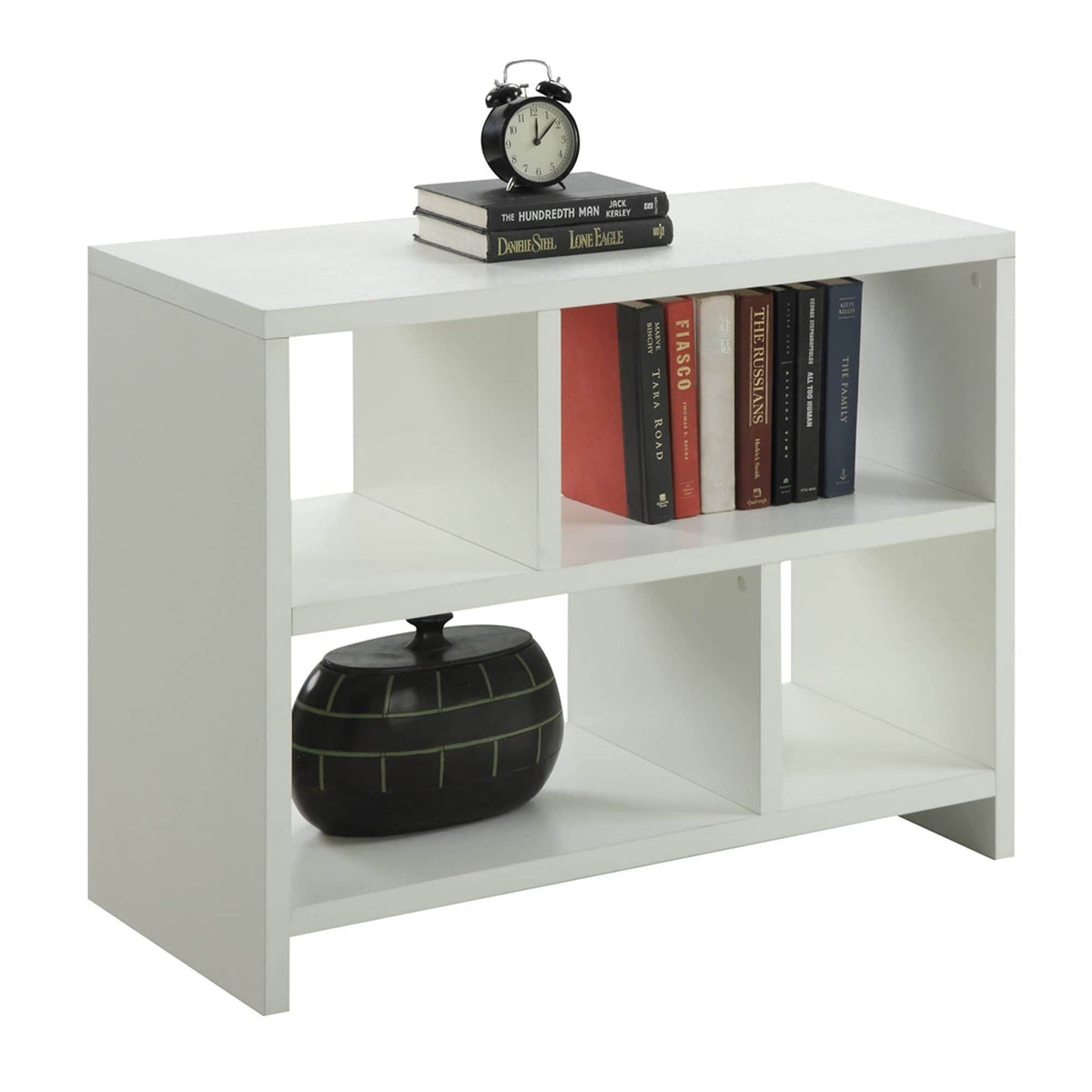 White Faux Marble 3 Tier Bookcase J941