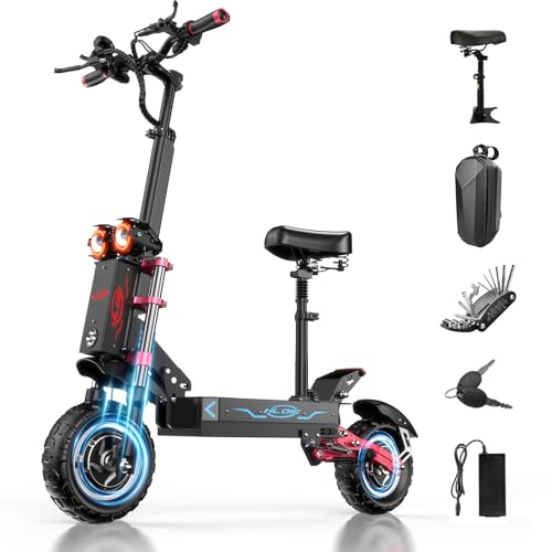 Electric Scooter 5600W Dual Motor 50MPH 45Miles 11" Off Road Tires Folding U99683