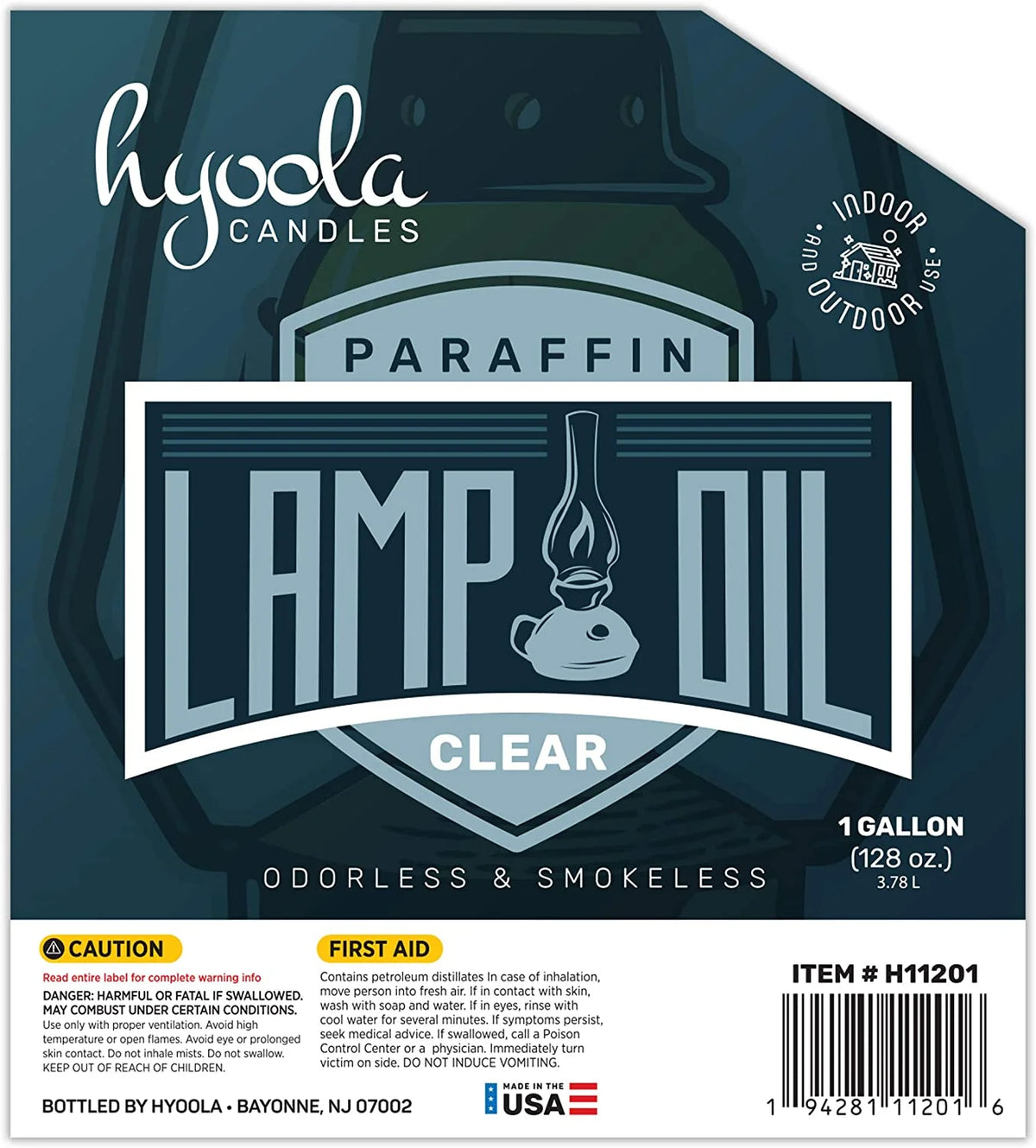Clean Smokeless Liquid Paraffin Lamp Oil, Clear, 1 Gallon P943