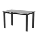 Black Rectangular Tempered Glass Dining Table R780