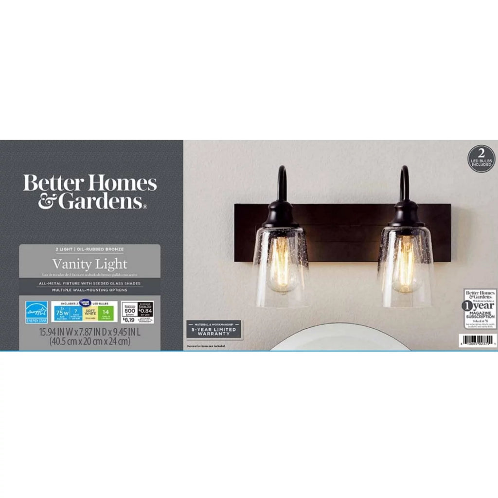 16" Bronze 2-Light Vanity Light B567